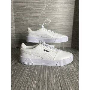 PUMA Womens Carina Court‎ Sneaker Lace Up White Size 9